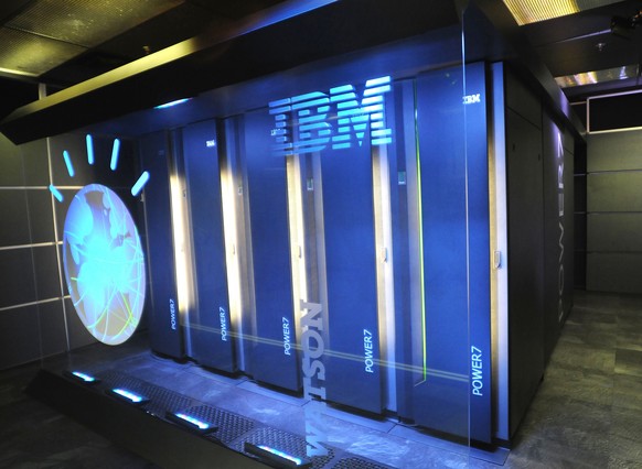 FILE - This Jan. 13, 2011 file photo provided by IBM shows the IBM computer system known as Watson at IBM&#039;s T.J. Watson research center in Yorktown Heights, N.Y. IBM on Wednesday, Oct. 8, 2014 ga ...