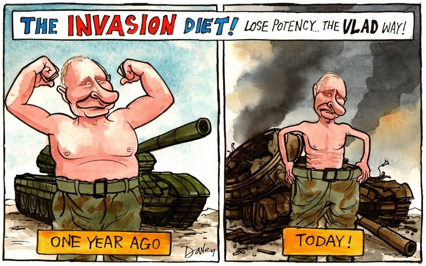 24 Memes und Karikaturen, die Putins Ukraine-Debakel schonungslos auf den Punkt bringen