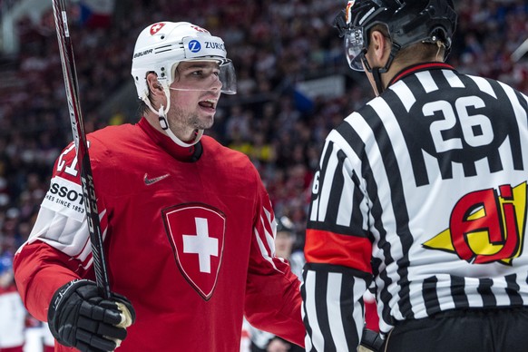 Switzerland&#039;s Kevin Fiala during the game between Czech Republic and Switzerland, at the IIHF 2019 World Ice Hockey Championships, at the Ondrej Nepela Arena in Bratislava, Slovakia, on Thusday,  ...