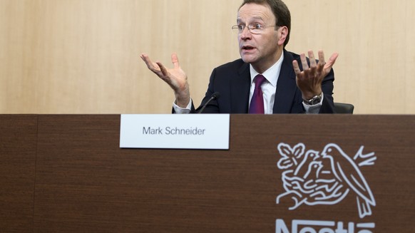 ARCHIVBILD - NESTLESKIN HEALTH SCHLIESST IN EGERKINGEN, SOLOTHURN EINE FABRIK. 190 STELLEN SIND BEDROHT - Nestle&#039;s CEO Ulf Mark Schneider speaks during the 2016 full-year results press conference ...