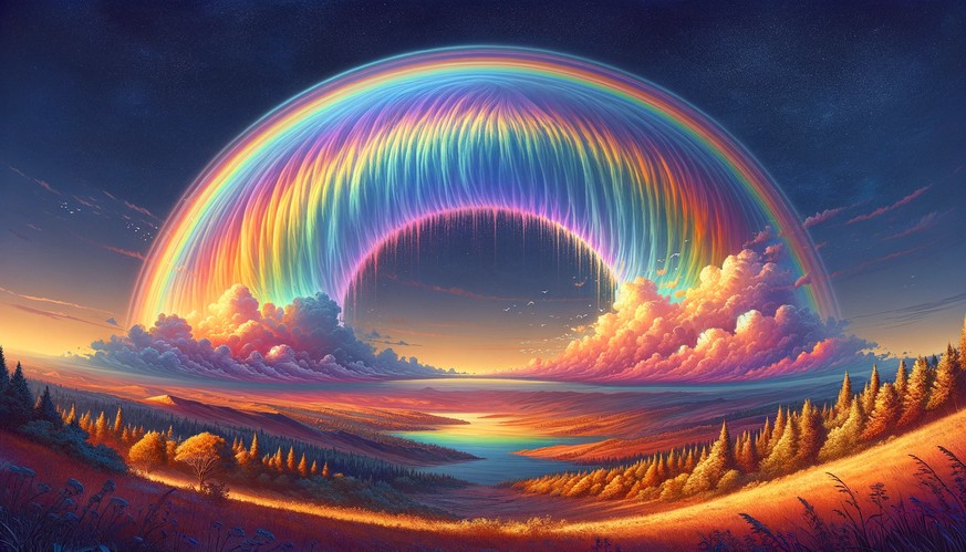Regenbogenmantel