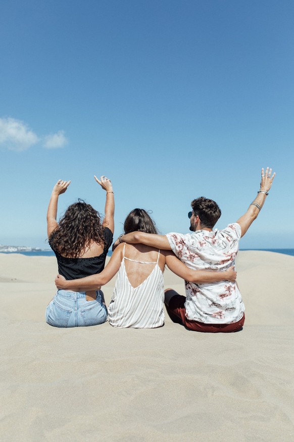 Ein Gruppenbild im Sand durfte natürlich auch nicht fehlen.