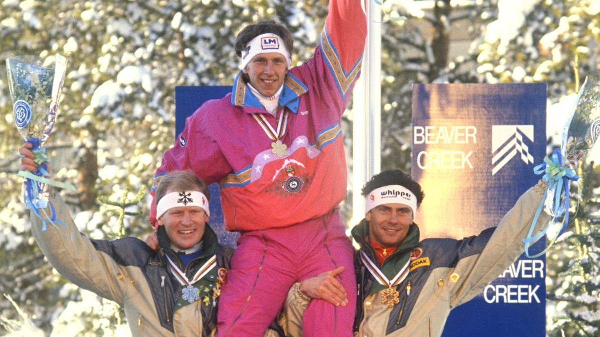 Ski Eintagsfliege Hansjörg Tauscher wird 1989 AbfahrtsWeltmeister