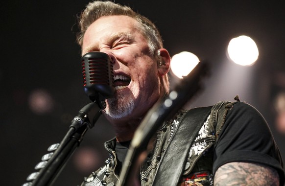 James Hetfield of Metallica performs at The Fonda on Thursday, Dec. 15, 2016, in Los Angeles. (Photo by Rich Fury/Invision/AP)