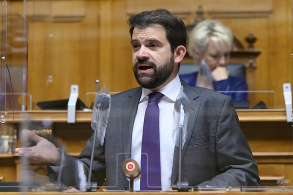 Damien Cottier, FDP-NE, spricht waehrend der Herbstsession der Eidgenoessischen Raete, am Donnerstag, 17. September 2020 im Nationalrat in Bern. (KEYSTONE/Anthony Anex)