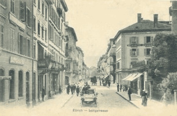 Die Langstrasse anno 1900.