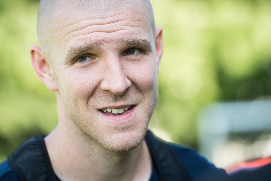 Die erste Trainingseinheit von Phillippe Senderos, des neuen Verteidigers des FC Chiasso, am Donnerstag, 12. September 2019, in Chiasso. (KEYSTONE/Ti-Press/Alessandro Crinari)