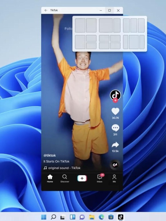 Die Android-App von Tiktok auf Windows 11.