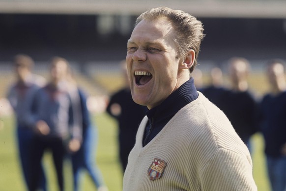 Rinus Michels als Barcelona-Trainer im Jahr 1971.