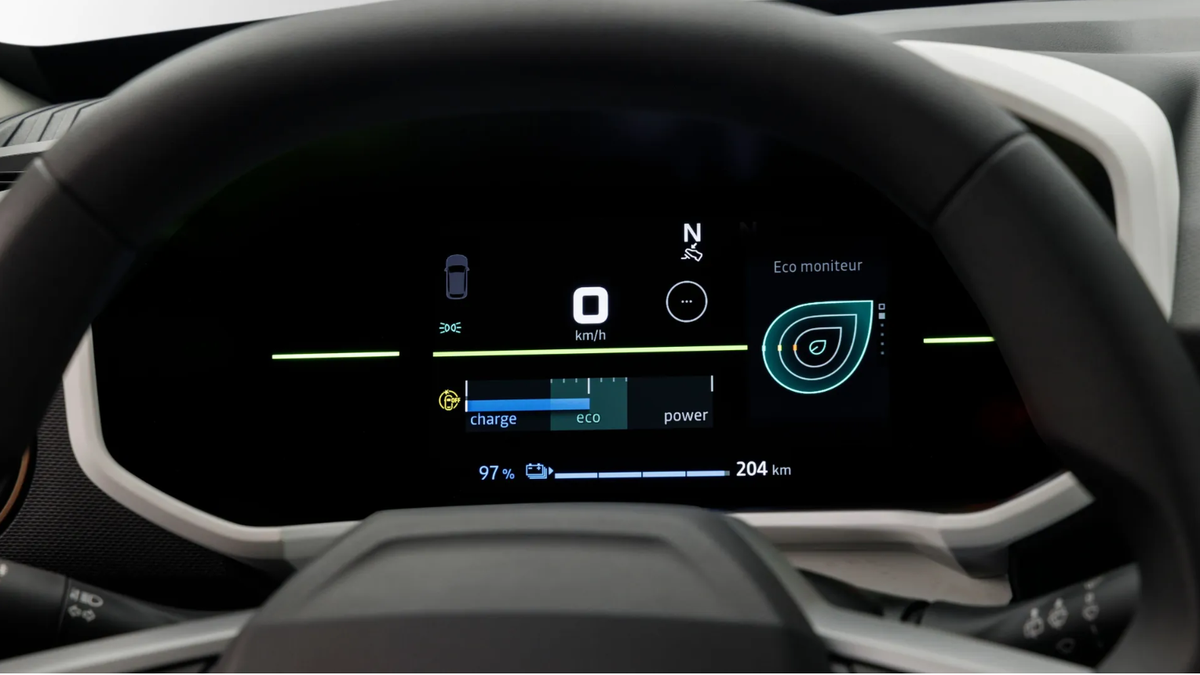 Blick hinters Lenkrad: Das neue, digitale Kombiinstrument.