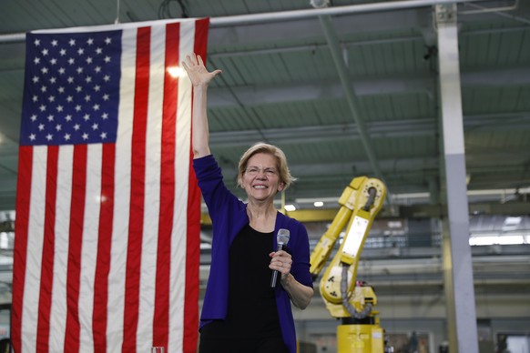 Democratic presidential candidate Sen. Elizabeth Warren, D-Mass., speaks at Focus: HOPE in Detroit, Tuesday, June 4, 2019. (AP Photo/Paul Sancya)