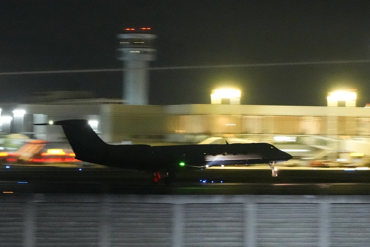 A plane carrying former President Rodrigo Duterte to The Hague takes off in Manila, Philippines on Tuesday, March 11, 2025. (AP Photo/Aaron Favila)
Philippines Duterte