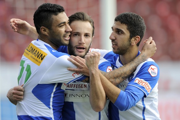 Dieses Trio harmoniert prima: Caio, Gashi und Dabbur (v.l.n.r.)