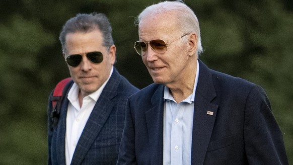 FILE - President Joe Biden, and his son Hunter Biden arrive at Fort McNair, Sunday, June 25, 2023, in Washington. (AP Photo/Andrew Harnik, File)
Joe Biden,Hunter Biden