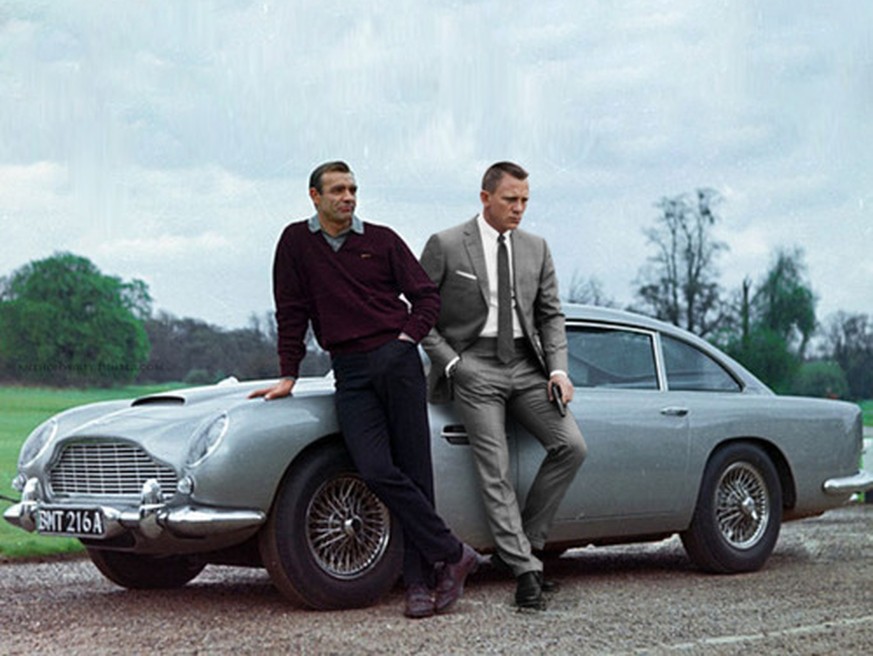 Sean Connery Daniel Craig James Bond Aston Martin DB5