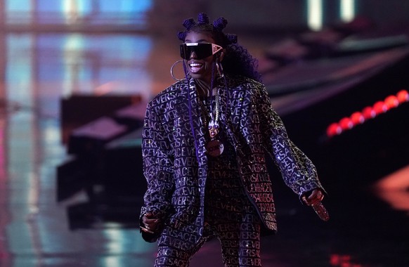 Missy Elliott performs at the American Music Awards on Sunday, Nov. 20, 2022, at the Microsoft Theater in Los Angeles. (AP Photo/Chris Pizzello)
Missy Elliott