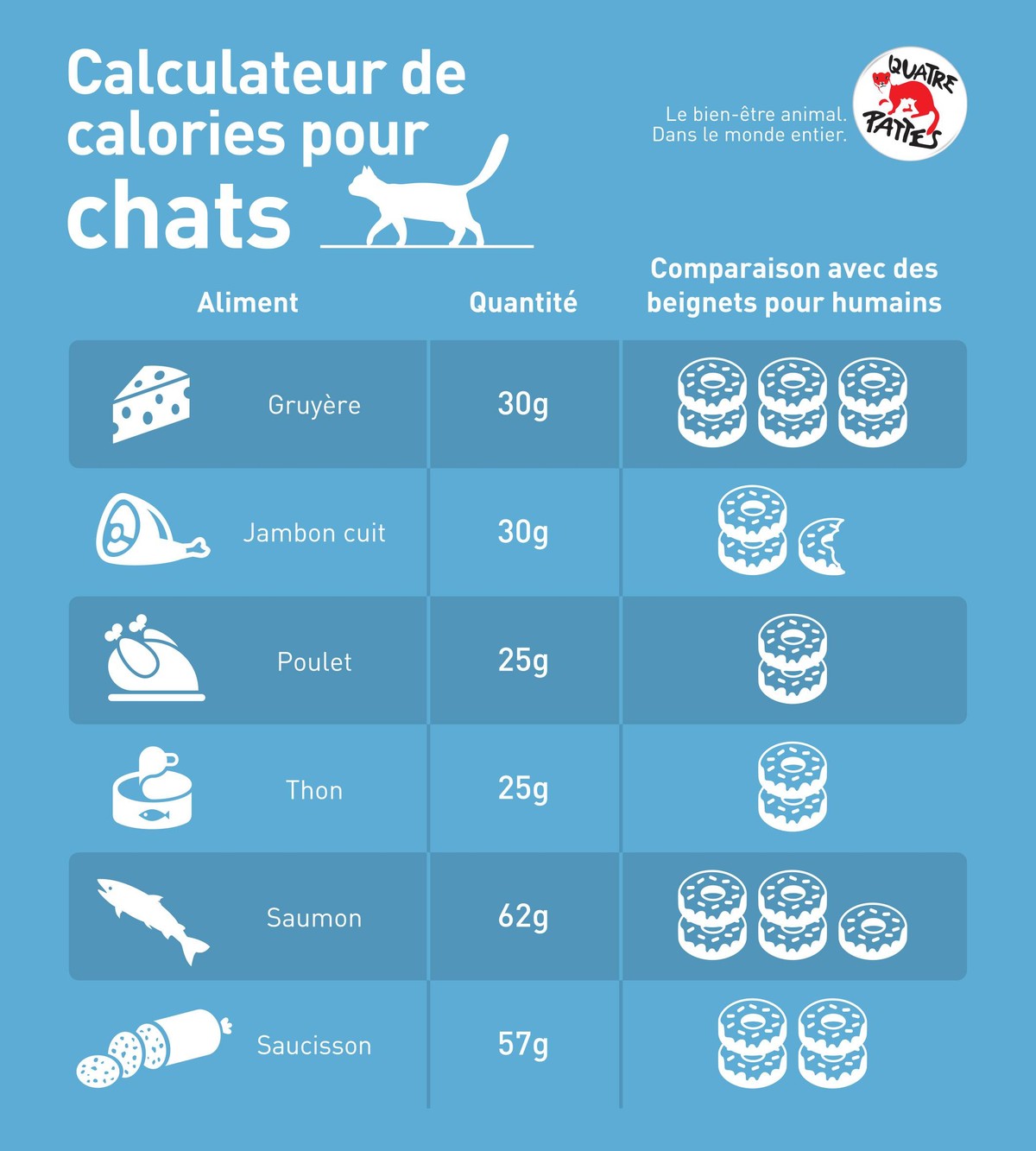 Calculateur de calories pour chats © QUATRE PATTES