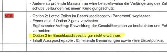 Die Rückmeldung aus Parmelins Departement: Dem Bundesrat solle eine Notrechtslösung gar nicht im Beschlussentwurf vorgeschlagen werden.