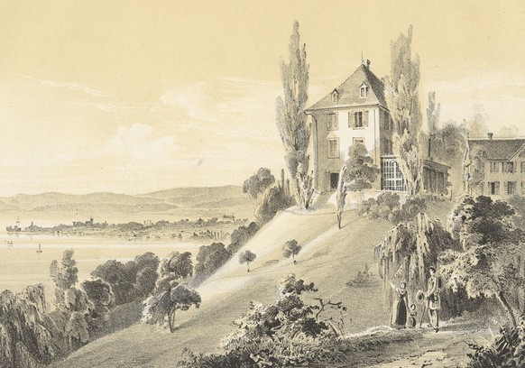 Louis-Napoleon zog es vom noblen Schloss Arenenberg ...
https://commons.wikimedia.org/wiki/File:CH-NB_-_Grafiken_Orts-_und_Landschaftsansichten_-_GS-GRAF-ANSI-TG-123.tif