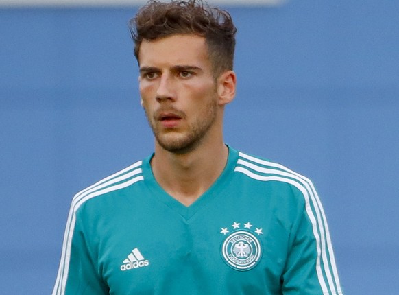 epa06842639 Germany national team player Leon Goretzka during a training session at the Kazan Arena stadium in Kazan, Russian Federation, 26 June 2018. Germany will face South Korea in the FIFA World  ...