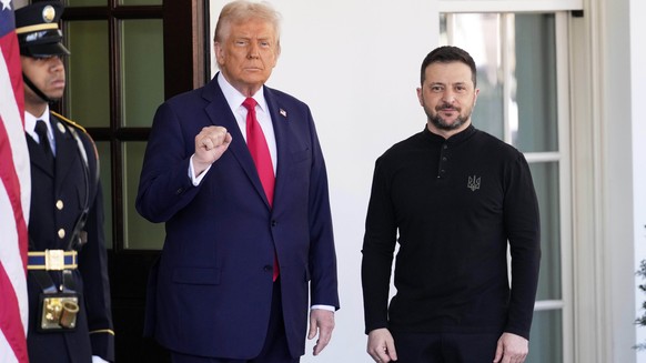 FILE - President Donald Trump welcomes Ukraine President Volodymyr Zelenskyy at the White House in Washington, Friday, Feb. 28, 2025. (AP Photo/Ben Curtis, File)
EU Ukraine Trump