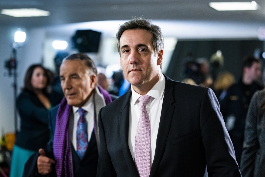 epaselect epa07399941 Michael Cohen, former attorney to US President Donald J. Trump, departs after testifying privately before the Senate Intelligence Committee in the Hart Senate Office Building in  ...