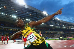 Usain Bolt ist nach dem Triumph an den&nbsp;Commonwealth Games in glänzender Stimmung.