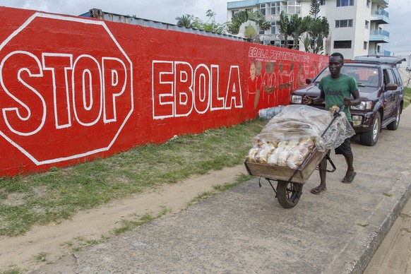 Kampf der Krankheit: Stop-Ebola-Bild in Liberia.
