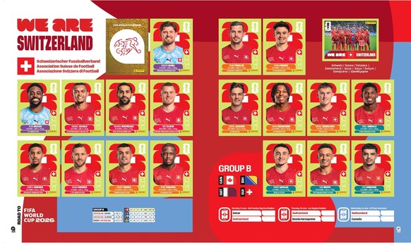 IMAGE DISTRIBUTED FOR PANINI SUISSE AG FOR EDITORIAL USE ONLY - FIFA World Cup 2026[TM] sticker collection United Edition // Weiterer Text ueber ots und http://presseportal.ch/de/pm/100020842/10093983 ...