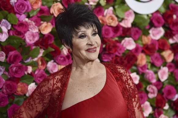 FILE - Chita Rivera arrives at the 72nd annual Tony Awards at Radio City Music Hall on June 10, 2018 in New York.  Rivera, the dynamic dancer, singer and actress who earned ten Tony nominations, won ...
