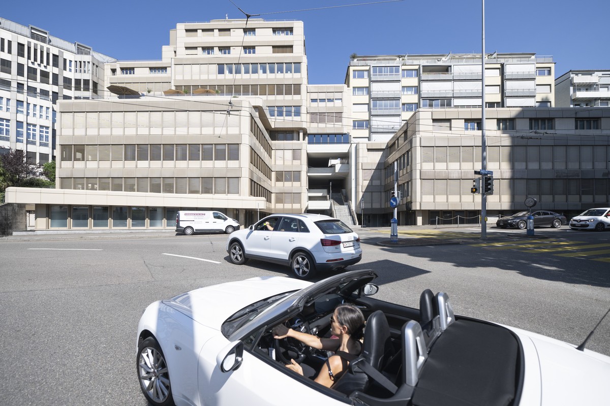 Das Gebaeude der FINMA, Eidgenoessische Finanzmarktaufsicht, an der Wasserwerkstrasse aufgenommen am Donnerstag, 7. September 2023 in Zuerich. (KEYSTONE/Ennio Leanza)