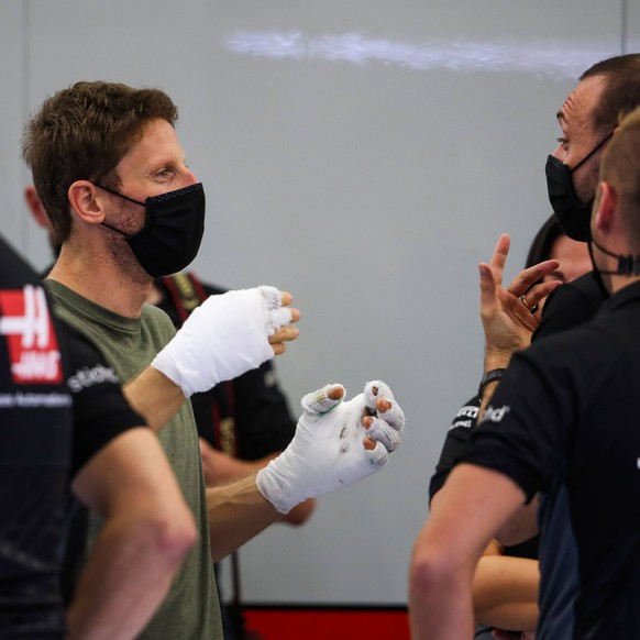 GROSJEAN Romain fra, Haas F1 Team VF-20 Ferrari, portrait during the Formula 1 Rolex Sakhir Grand Prix 2020, from December 4 to 6, 2020 on the Bahrain International Circuit, in Sakhir, Bahrain - FORMU ...