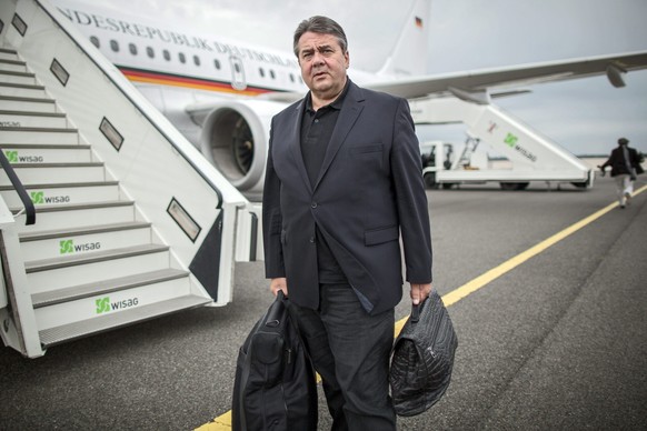 Der deutsche Vizekanzler Gabriel auf dem Weg nach Teheran.