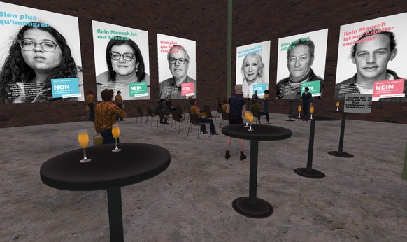 Ausstellung von Operation Libero in Second Life