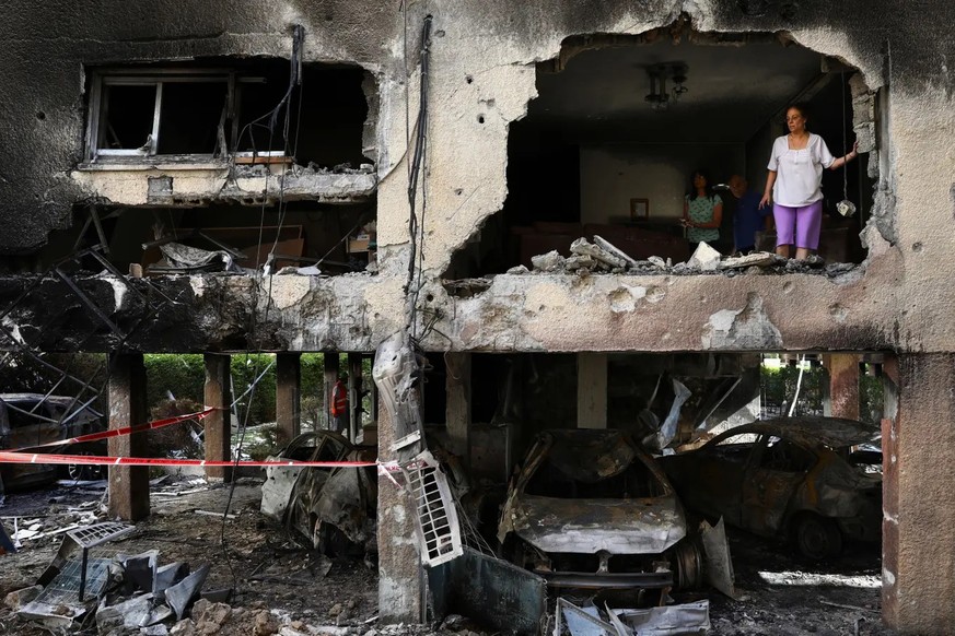 Ein Wohnhaus, das im Mai 2021 von Raketen aus dem Gazastreifen zerstört wurde.