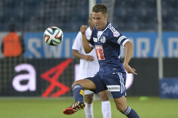 16.08.2014; Luzern; Fussball Super League - FC Luzern - FC Zuerich; Alain Wiss (Luzern) (Martin Meienberger/freshfocus)