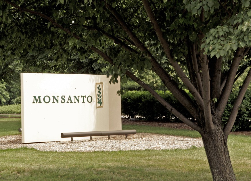 FILE - This June 29, 2006, file photo shows a sign at the Monsanto Co. headquarters in St. Louis. A San Francisco jury on Friday, Aug. 10, 2018, ordered agribusiness giant Monsanto to pay $289 million ...