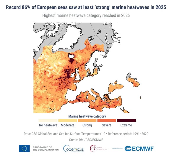 Klimabericht von Copernicus für das Jahr 2025: Besonders für Europa war es ein Jahr der Wetterextreme.