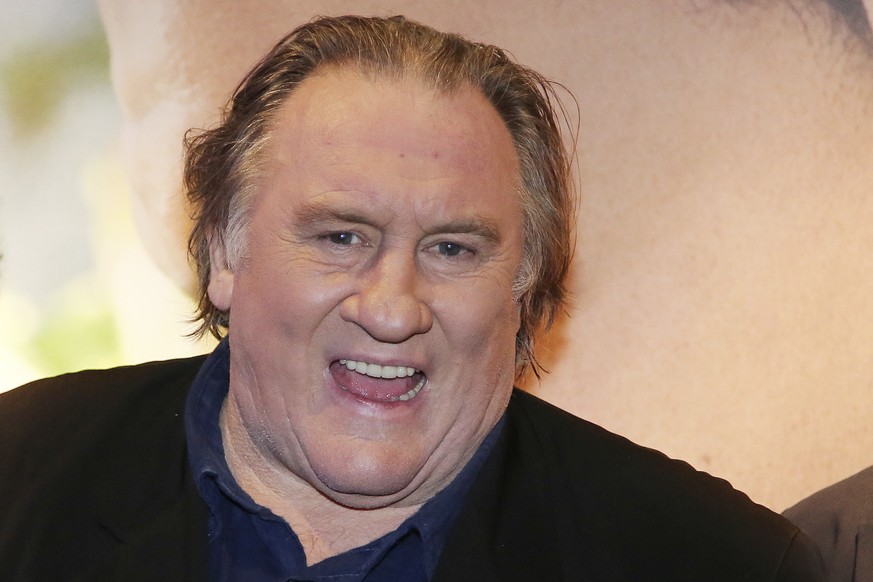 FILE - Actor Gerard Depardieu attends the premiere of the movie &quot;Tour de France&quot; in Paris, France, Monday, Nov. 14, 2016. More than 50 French performers, writers and producers published an e ...