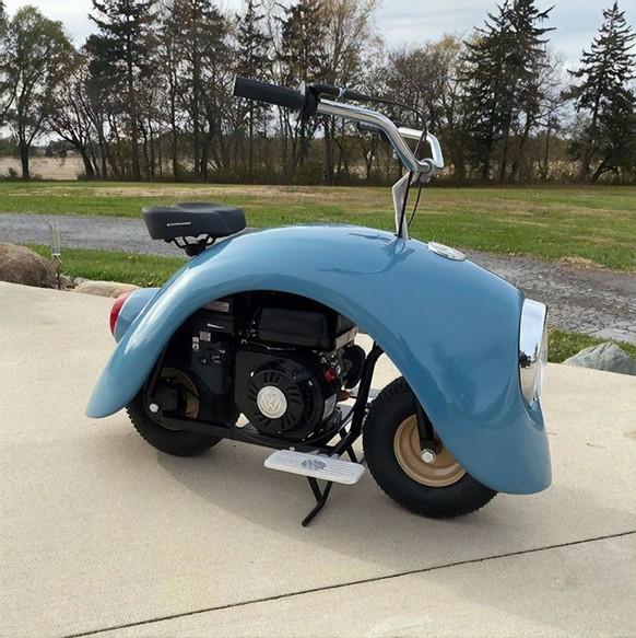 Volkswagen Brent Walter Walter Werks VW beetle scooter vespa minibike hotrod retro design https://www.instagram.com/walter_werks/?hl=en