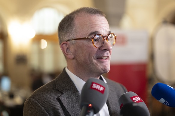 Raphael Golta (SP) reagiert anlaesslich der Stadtratswahlen im Stadthaus in Zuerich am Sonntag, 8. Maerz 2026. (KEYSTONE/Gaetan Bally)