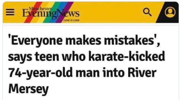 Jeder kann mal einen Fehler machen. Perlen des Lokaljournalismus aus Grossbritannien 
Manchester Evening News