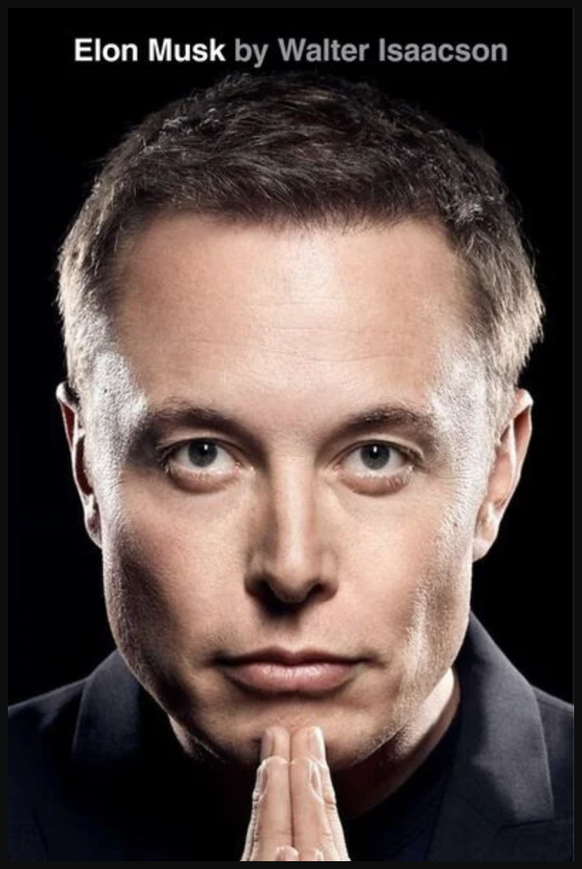 Cover of Walter Isaacson's biography of Elon Musk.