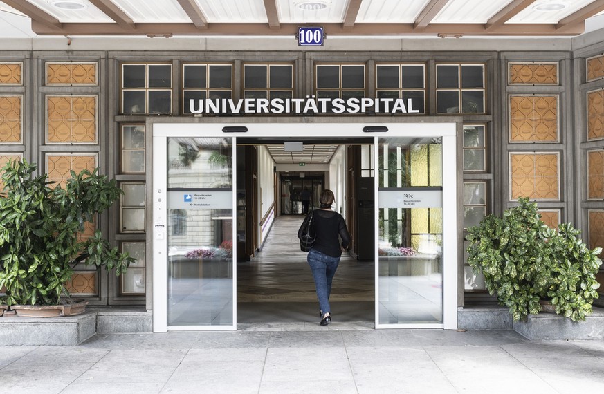 The entrance of the University Hospital Zurich, on Sunday, July 22, 2018, in Zurich, Switzerland. Chairman Sergio Marchionne, the CEO of carmaker Fiat Chrysler, was hospitalised at the University Hosp ...