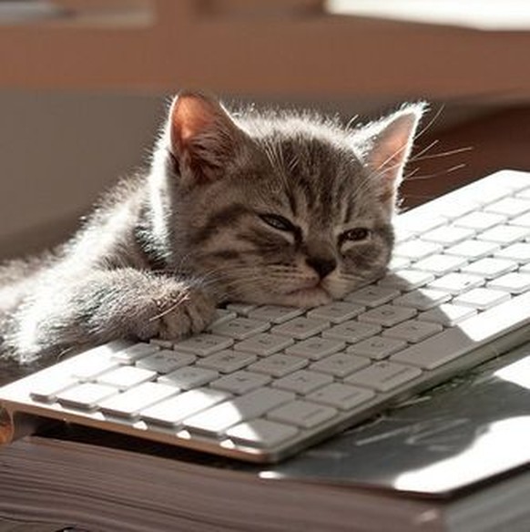 Katze liegt auf Tastatur

https://www.pinterest.com/pin/237564949073724441/