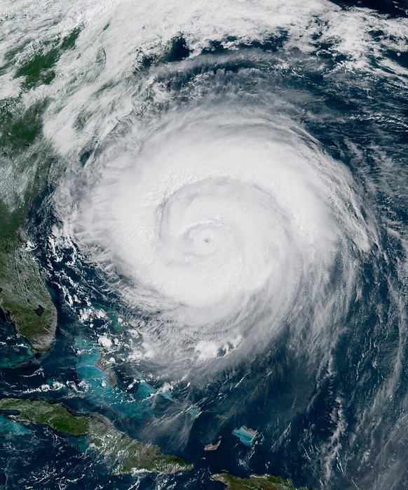 Hurrikan Erin über den Bahamas am 20. August 2025.