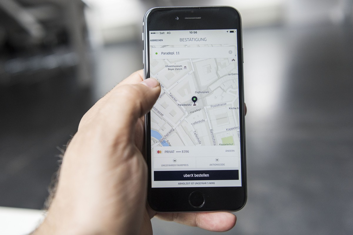 ARCHIV -- ZUM BOERSENGANG VON UBER AM FREITAG, 10. MAI 2019, STELLEN WIR IHNEN FOLGENDES BILDMATERIAL ZUR VERFUEGUNG -- 
The app of Uber, an American international transportation network company, on  ...