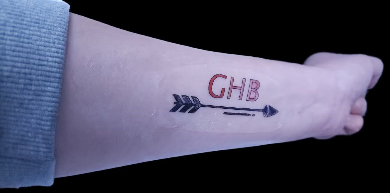 Tattoo-Sticker zum Nachweis von GHB.
