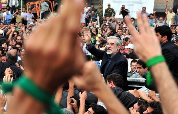 epa01765785 Editors note: Following an official ban on Foreign media outlets covering demonstrations in Iran, EPA is obliged to use pictures from other sources. 
A handout photograph made available on ...