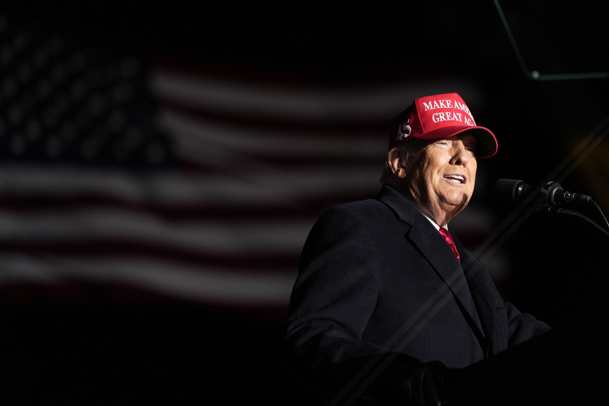 Former President Donald Trump speaks during a rally, Thursday, Nov. 3, 2022, in Sioux City, Iowa. (AP Photo/Charlie Neibergall)